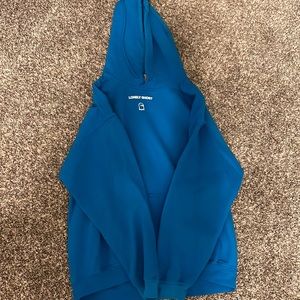 Lonely ghost Royal blue text me when you get home hoodie